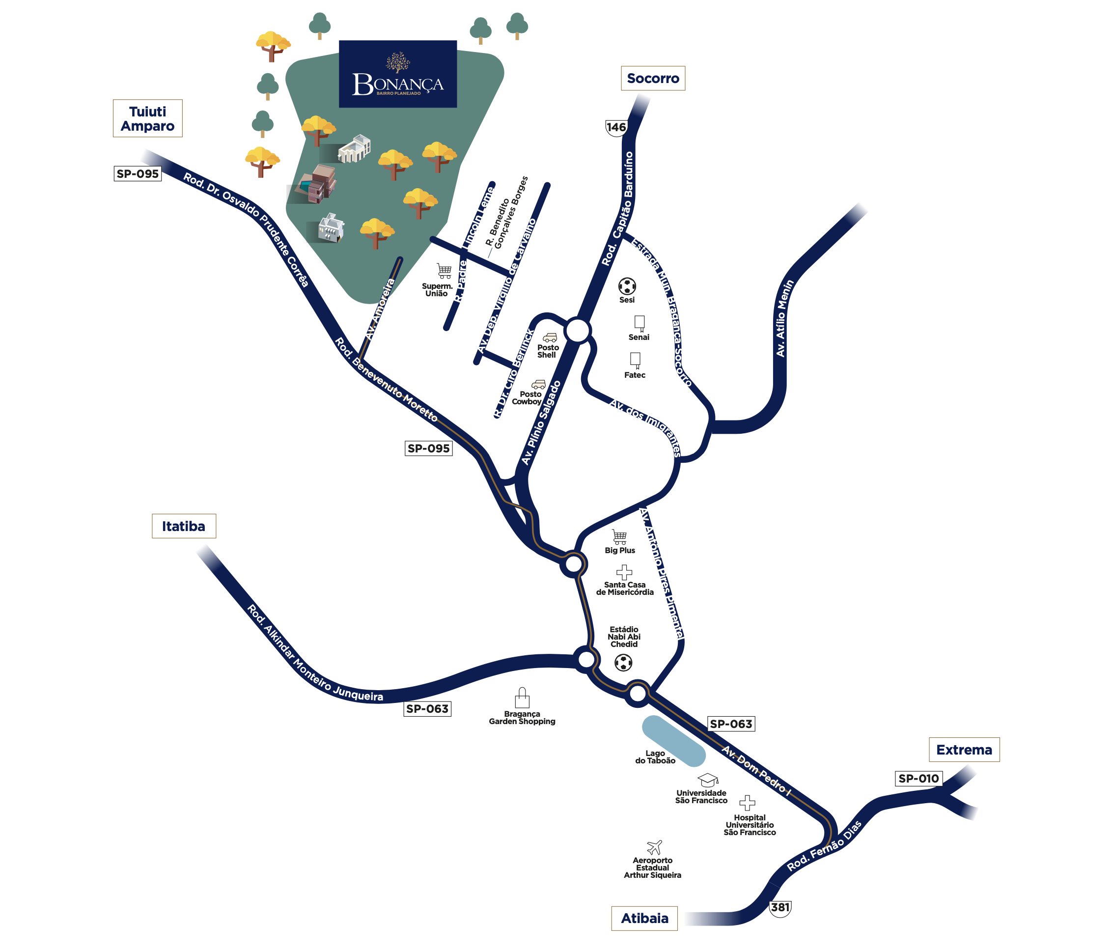 Mapa da localização